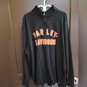 Harley Davidson cotton 1/4 zip long sleeve.